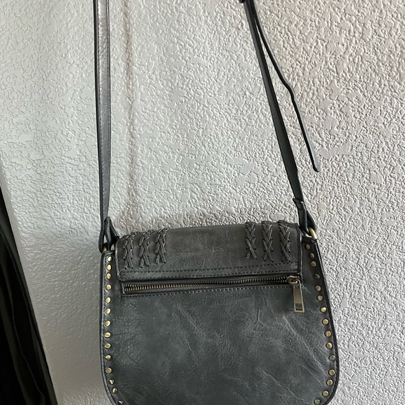 Cross body bag. Gray with Gold metal - Picture 2 of 3